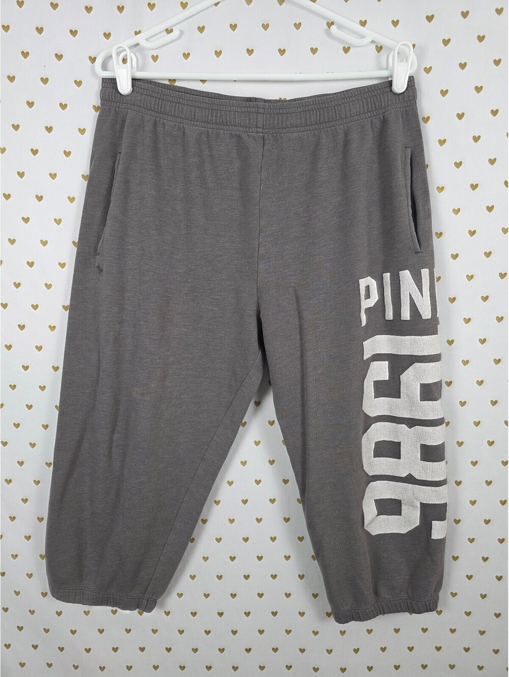 Victorias Secret PINK Vintage Grey Capri 1986 Sweats sweatpants Y2k Medium